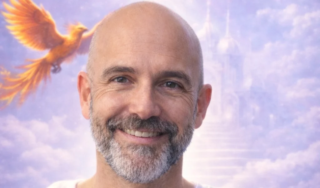 Uri Juliag sonriendo entre nubes y luz